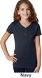 Autism Ribbon Small Print Girls V-neck