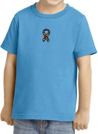 Autism Ribbon Small Print Toddler T-shirt