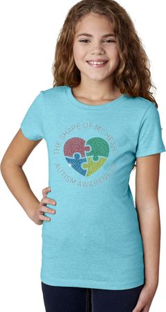 Autism Shape of My Heart Girls T-shirt