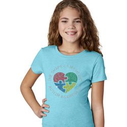 Autism Shape of My Heart Girls T-shirt