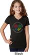 Autism Shape of My Heart Girls V-neck