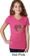 Autism Shape of My Heart Girls V-neck