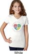 Autism Shape of My Heart Girls V-neck
