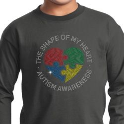 Autism Shape of My Heart Kids Long Sleeve
