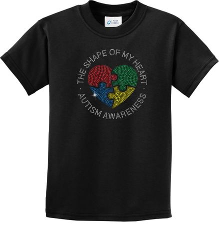 Autism Shape of My Heart Kids T-shirt