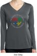 Autism Shape of My Heart Ladies Dry Wicking Long Sleeve