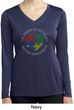 Autism Shape of My Heart Ladies Dry Wicking Long Sleeve