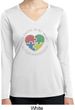 Autism Shape of My Heart Ladies Dry Wicking Long Sleeve