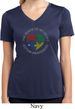 Autism Shape of My Heart Ladies Dry Wicking V-neck