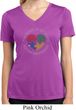 Autism Shape of My Heart Ladies Dry Wicking V-neck