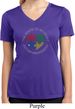 Autism Shape of My Heart Ladies Dry Wicking V-neck