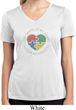 Autism Shape of My Heart Ladies Dry Wicking V-neck