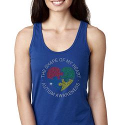 Autism Shape of My Heart Ladies Ideal Tank Top