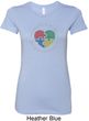 Autism Shape of My Heart Ladies Longer Length Shirt