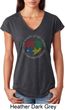 Autism Shape of My Heart Ladies Tri Blend V-neck