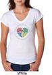 Autism Shape of My Heart Ladies Tri Blend V-neck