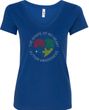 Autism Shape of My Heart Ladies V-Neck