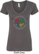 Autism Shape of My Heart Ladies V-Neck