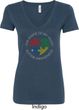 Autism Shape of My Heart Ladies V-Neck