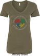 Autism Shape of My Heart Ladies V-Neck