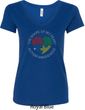 Autism Shape of My Heart Ladies V-Neck