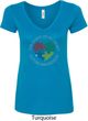 Autism Shape of My Heart Ladies V-Neck