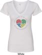 Autism Shape of My Heart Ladies V-Neck