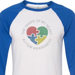 Autism Shape of My Heart Raglan Shirt Autism Shape of My Heart Raglan Shirt