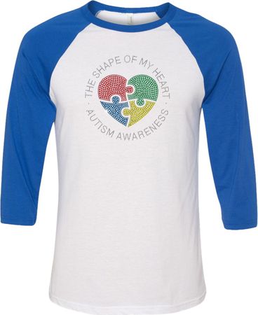 Autism Shape of My Heart Raglan Shirt