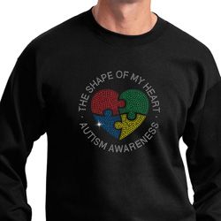 Autism Shape of My Heart Sweatshirt Autism Shape of My Heart Sweatshirt