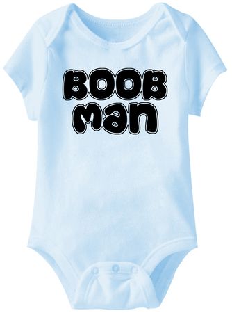 Baby Funny Romper Boob Man Infant Light Blue Babies Creeper