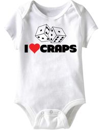 Baby Funny Romper Da Craps Infant White Babies Creeper Baby Funny Romper Da Craps Infant White Babies Creeper