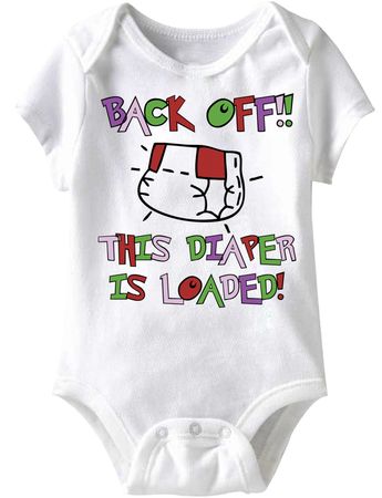 Baby Funny Romper Diaper Loaded Infant White Babies Creeper
