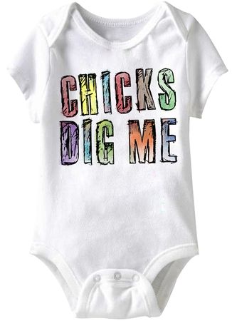 Baby Funny Romper Dig It Infant White Babies Creeper