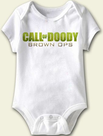 Baby Funny Romper Doody Calls Back Infant White Babies Creeper