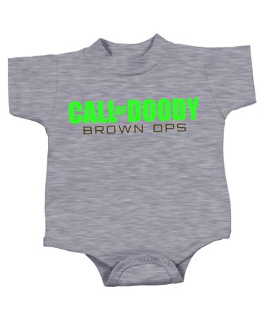 Baby Funny Romper Doody Calls Infant Green Logo Babies Creeper
