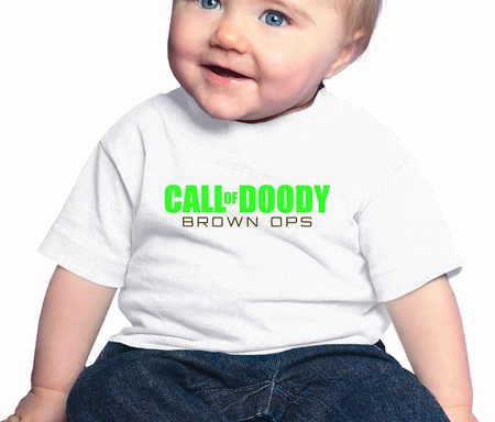 Baby Funny Shirt Doody Calls Infant Babies Green Logo Tee