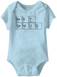 Baby Genius Funny Baby Romper Light Blue Infant Babies Creeper Baby Genius Funny Baby Romper Light Blue Infant Babies Creeper