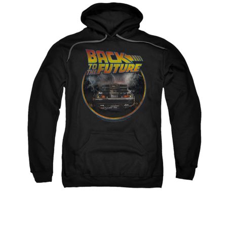 Back To The Future Hoodie Sweatshirt Back Black Adult Hoody Sweat Shirt