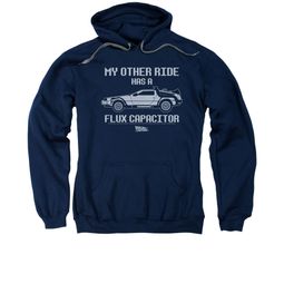 Back To The Future Hoodie Sweatshirt Other Ride Navy Adult Hoody Sweat Shirt