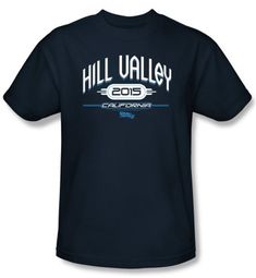 Back To The Future II Kids T-shirt Hill Valley 2015 Navy Shirt Youth