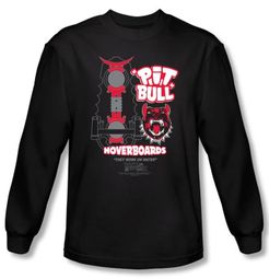 Back To The Future II Long Sleeve T-shirt Pit Bull Black Tee Shirt