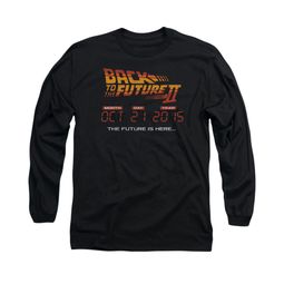 Back To The Future II Shirt Future Is Here Long Sleeve Black Tee T-Shirt