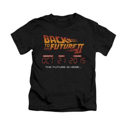 Back To The Future II Shirt Kids Future Is Here Black Youth Tee T-Shirt