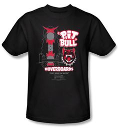 Back To The Future II T-shirt Movie Pit Bull Adult Black Tee Shirt