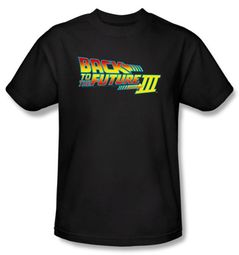 Back To The Future III Kids T-shirt Movie Logo Black Shirt Tee Youth