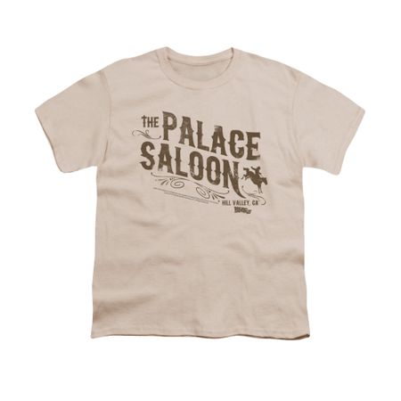 Back To The Future III Shirt Kids Palace Saloon Cream Youth Tee T-Shirt
