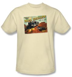 Back To The Future III T-shirt Hill Valley Postcard Adult Cream Shirt