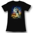 Back To The Future Juniors Shirt BTF Poster Black Tee T-Shirt