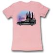 Back To The Future Juniors Shirt Car Light Pink Tee T-Shirt
